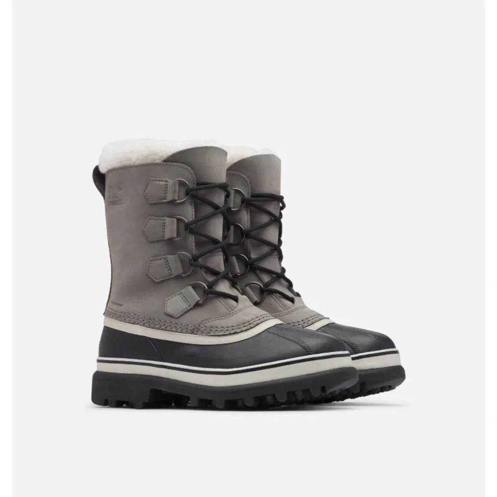 Sorel Caribou Winter Weather Snow Waterproof Boots Stone $170 Sz 10_2